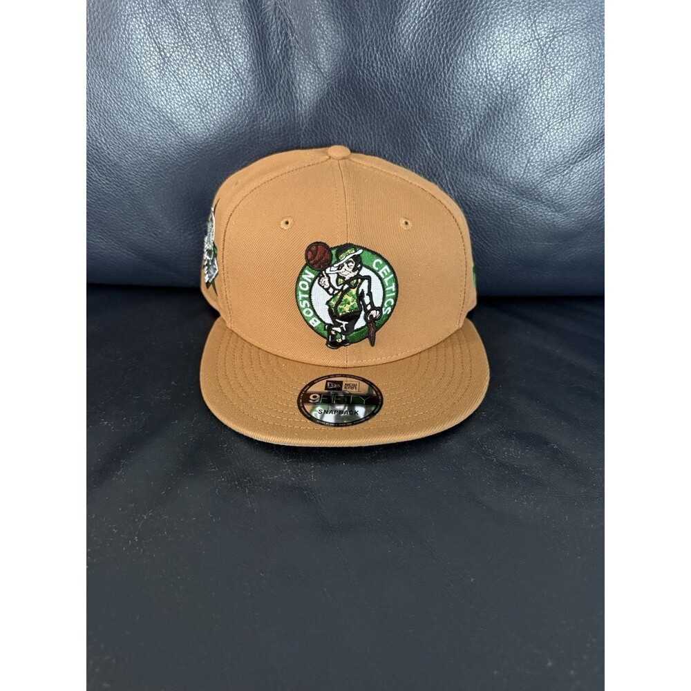 Men's New Era Tan Boston Celtics Color Pack 9FIFTY Snapback Hat